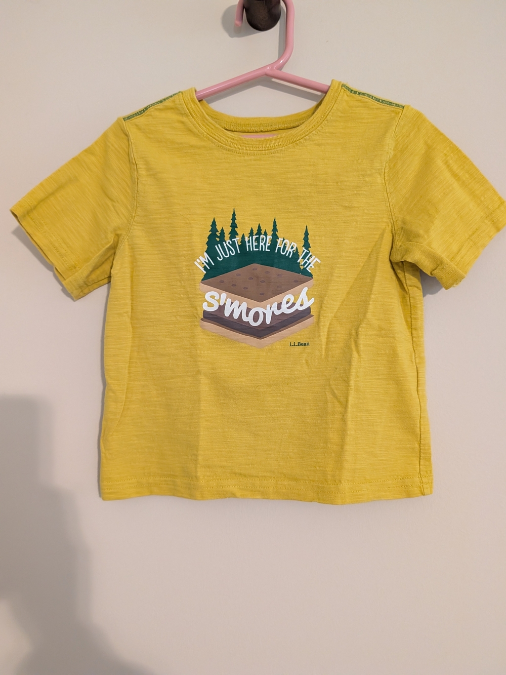 L.L. Bean Yellow Kids' Short-Sleeve S'mores Graphic Tee